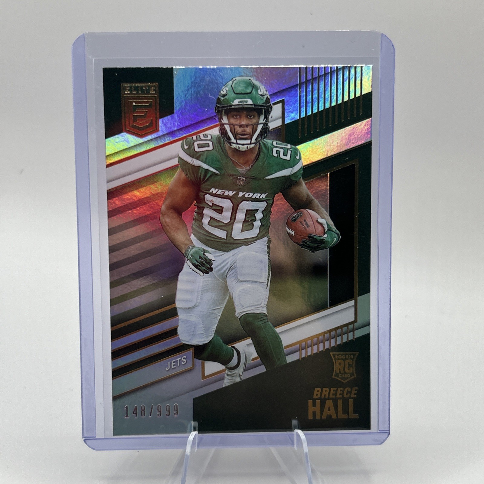 2022 Donruss Elite Breece Hall Silver Parallel RC /999 - Jets