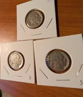 1924 P Philadelphia Buffalo Nickel Lot of 3 Coins