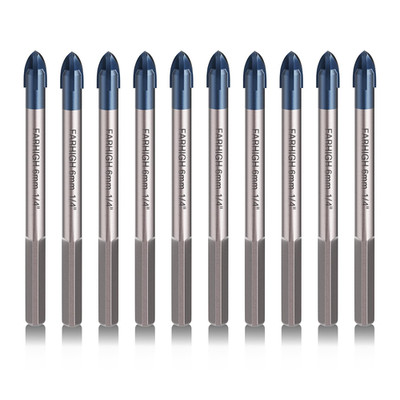 Glass and Tile Drill Bit Set, Ti & Tungsten Carbide Tipped Drill Bit, 6Mm (1/4 I