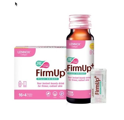 2 X 50ml LENNOX Firm Up  Bright Collagen Beauty Drink for Radiant Skin 16 + 4s