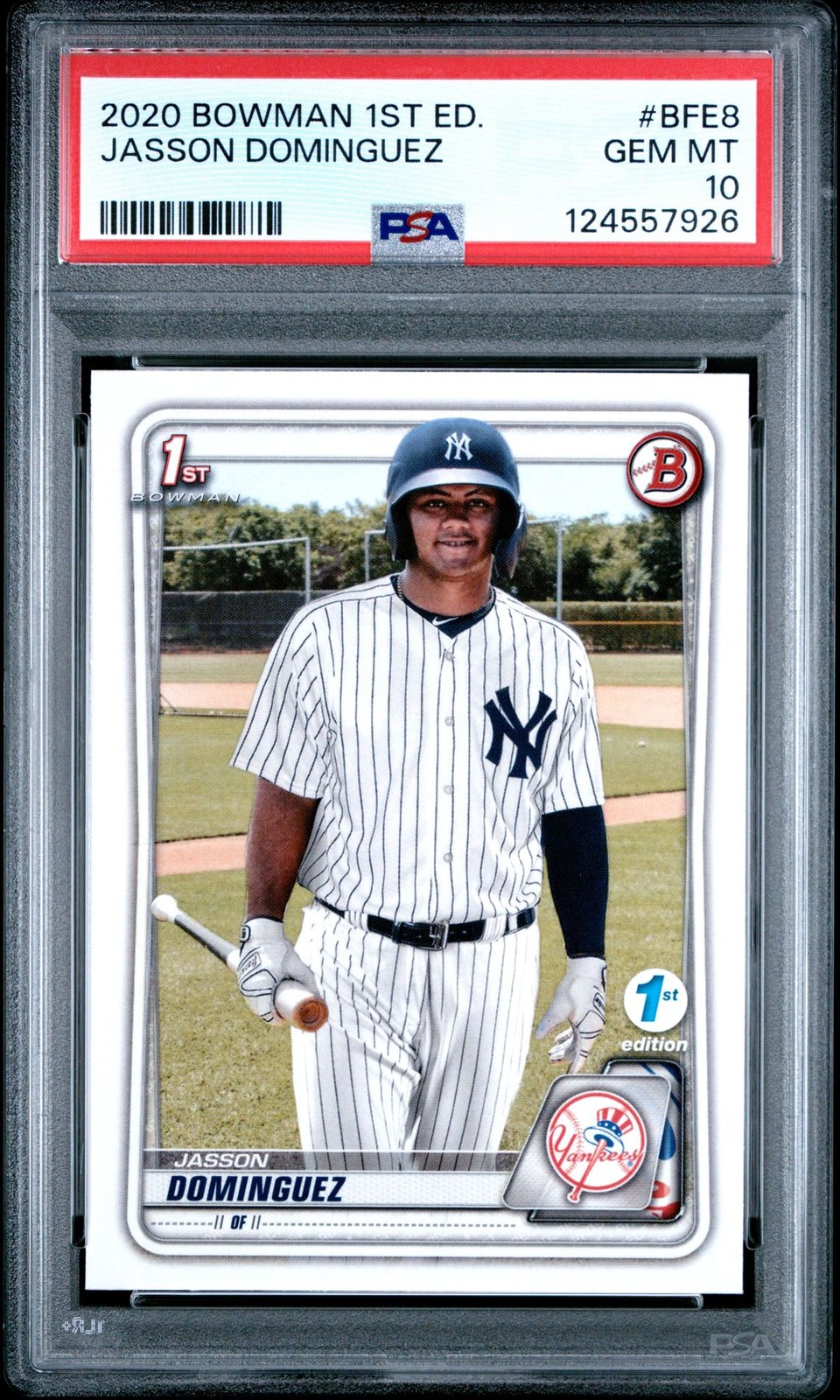 2020 BOWMAN 1ST EDITION JASSON DOMINGUEZ 1ST PSA GEM MT 10 YANKEES RC
