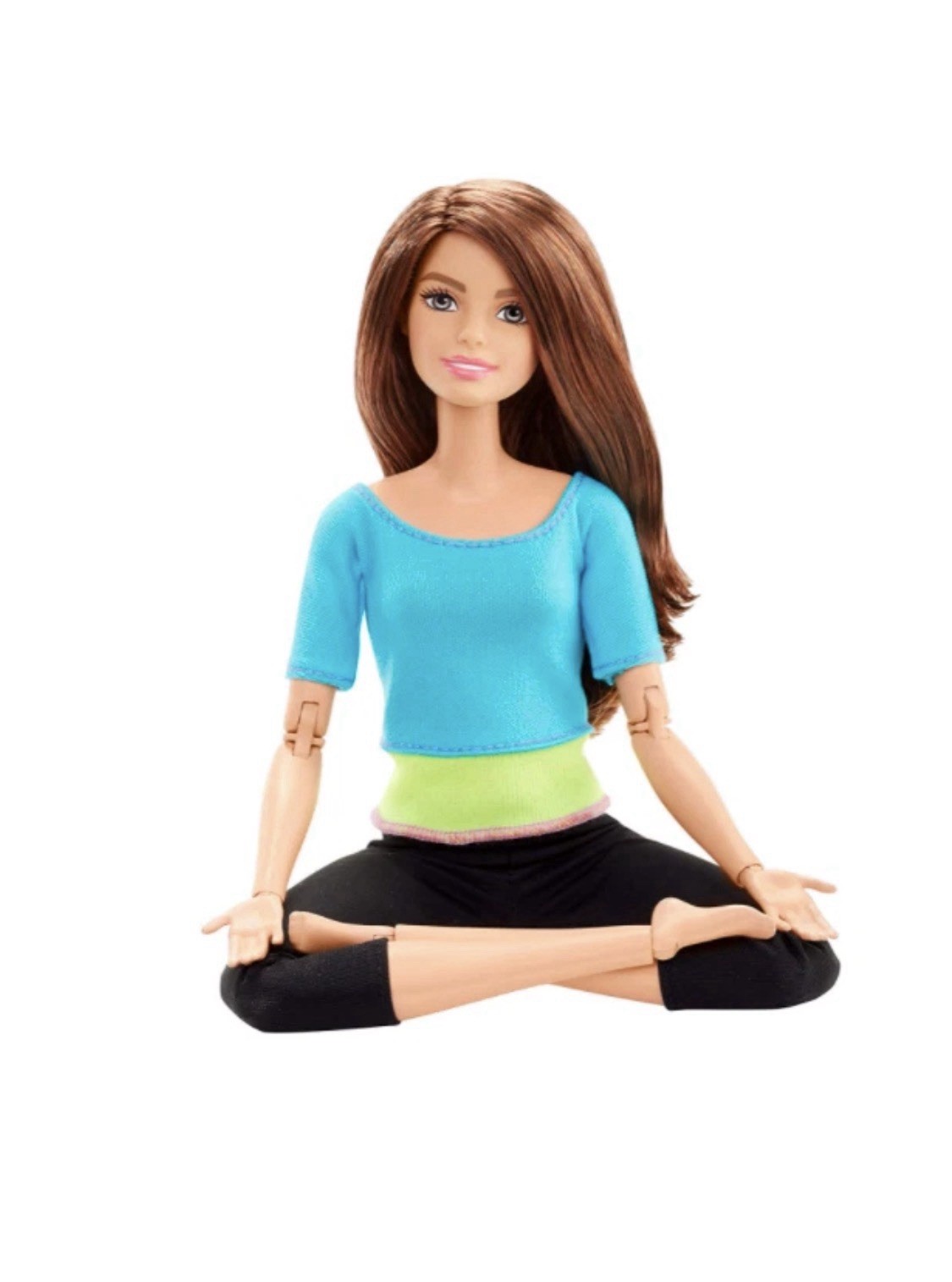 Brunette Barbie Made Move Doll Yoga Blue Top 22 Moving Joint