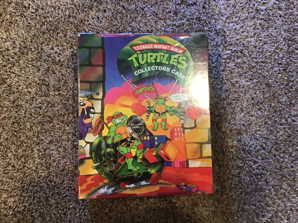 RARO Figuras de Colección Tortugas Ninja Adolescentes Mutantes (12) Con Estuche de Coleccionistas 1988 Foto 2 de 4