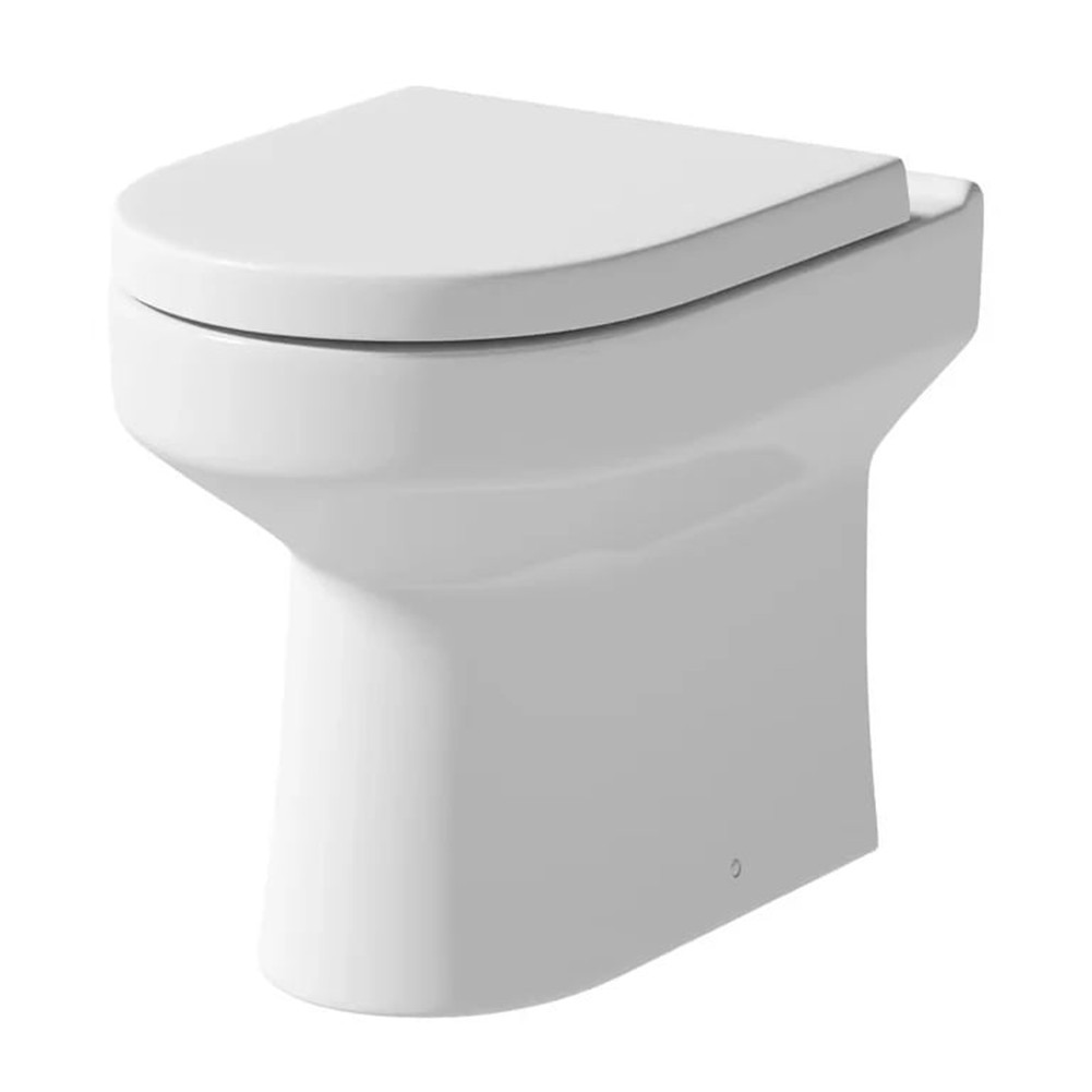 D Shape Toilet Seat Soft Close Hinges Top Fix Bathroom Cloakroom Modern White