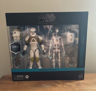 Star Wars: Battlefront II Black Series Clone Commando & B1 Battle Droid Sealed