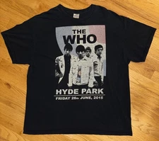 The Who Hyde Park Friday 26th June 2015 Concert T Shirt Sz. XL