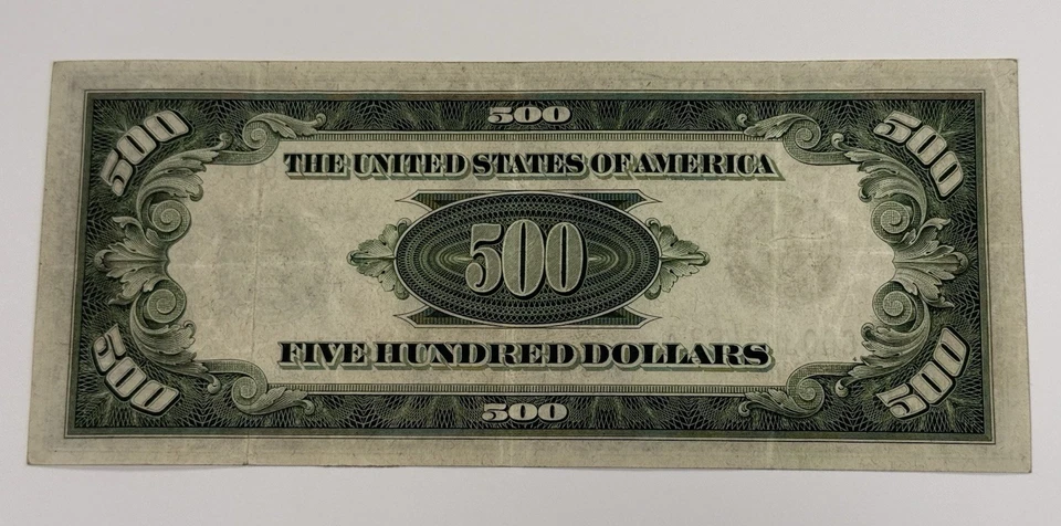 1934 A Chicago  $500 Five Hundred Dollar Bill Federal Reserve Note FR-2202G - Image 2 of 4