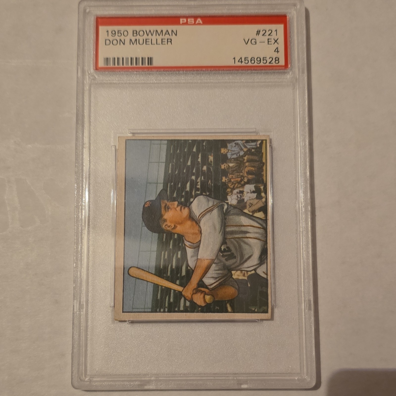 Bowman 1950 #221 Don Mueller PSA 4 New York Giants Baseball Card