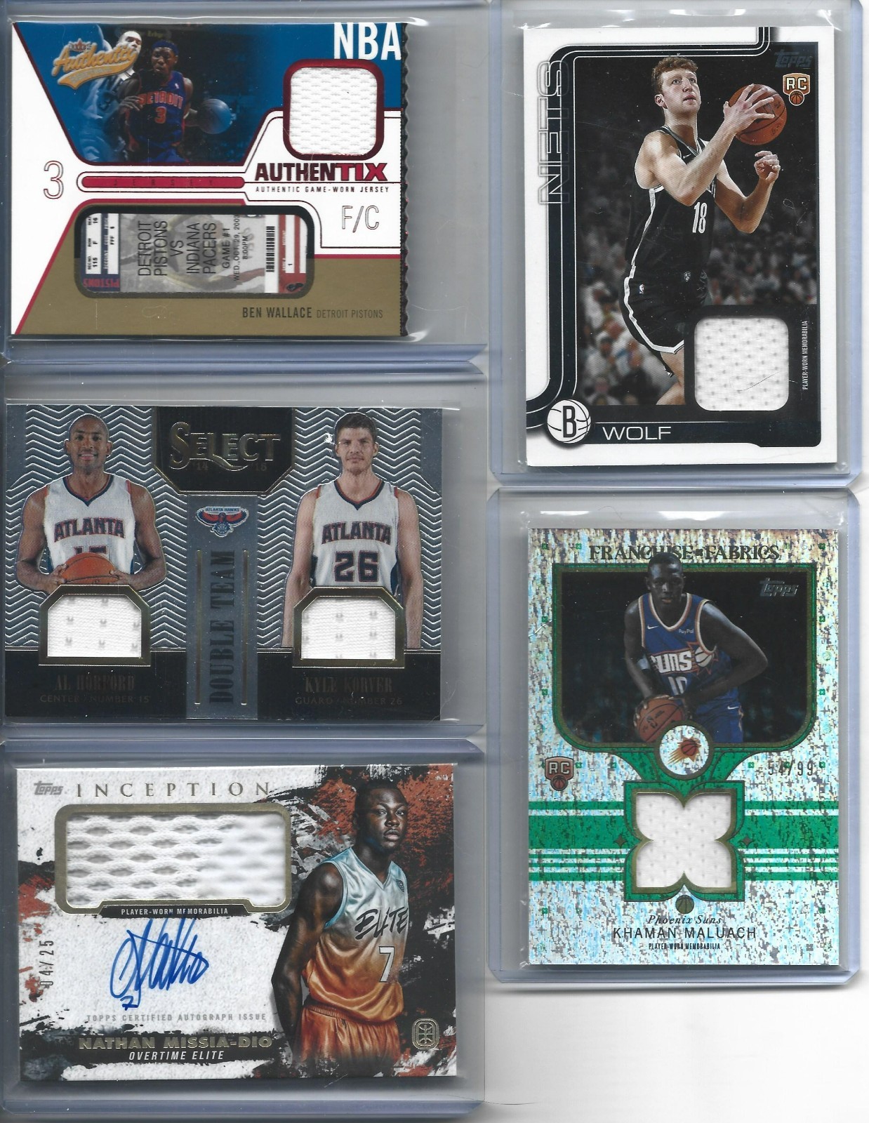 *13 BASKETBALL AUTOS GAME USED JERSEYS RELICS PATCHES CARD LOT* view 2