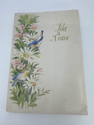 Vintage Stationary Post A Notes Floral W/ Bluebird Has 22 Notes And 22 Seals