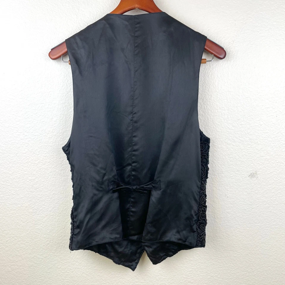 Chaleco vintage para mujer talla L con cuentas a mano caprichoso arte para usar artístico cosplay boho Foto 2 de 4