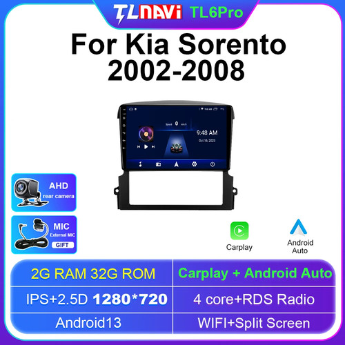 2K QLED Android Auto For KIA Sorento 2002 2003 2004 - 2008 Multimedia Stereo Car - Picture 34 of 48