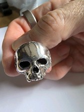  The Great Frog Silver Jawless Plague Skull Ring size Q