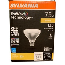 Sylvania PAR30 75 Watt 25  LED Narrow White Flood Light Dimmable One Bulb NEW
