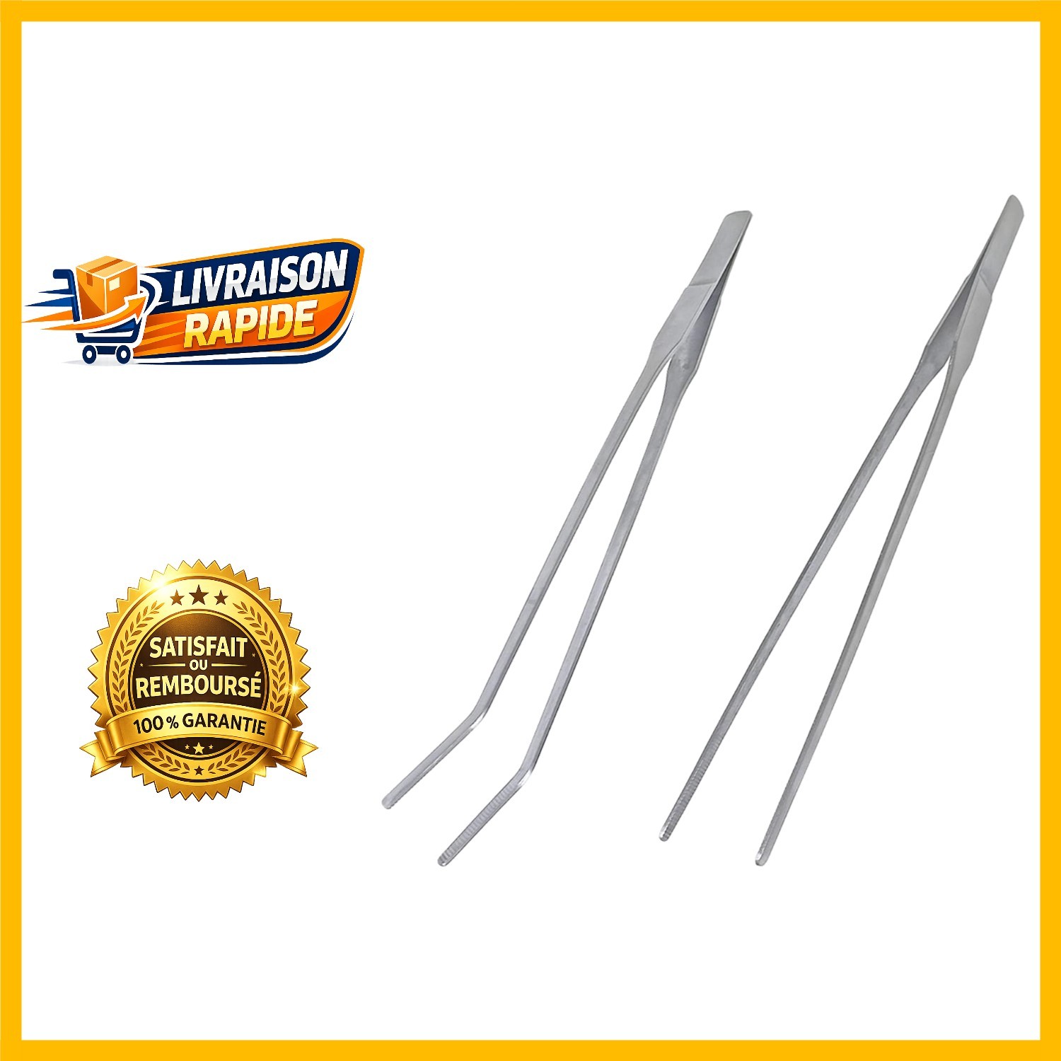 Pinces à nourrice en acier inoxydable de 27 cm pour plantes d'aquarium et reptiles