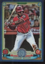 2019 Topps Gypsy Queen #36 Justin Upton Chrome Box Topper Indigo #/150