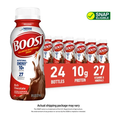 BOOST Original, Nutritional Drink, Rich Chocolate, 10g Protein, Pack24 - 8 fl oz - Image 1 of 4