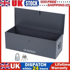 Steel Job Site Tool Box 30" Secure Van Vault Truck Security Chest with Lock 60L