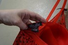 Per Lei XL red babydoll nightie with black heart and adj straps — photo 6