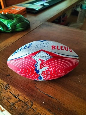PETIT BALLON DE RUGBY PUBLICITAIRE FRANPRIX  ALLEZ LES BLEUS EQUIPE DE FRANCE - Photo 1/4