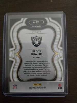 2025 Panini Select - Suite Level Brock Bowers #305 Tri-Color Prizm /199