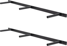 2 Pcs 38 Inch Floating Shelf Bracket, Matte Black Alloy Metal, Heavy Duty
