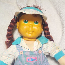 Hasbro Playskool My Buddy Kid Sister Doll 1986 Blonde Hair, Blue