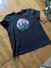 LIFE IS GOOD FADED BLACK TEE SIZE LARGE