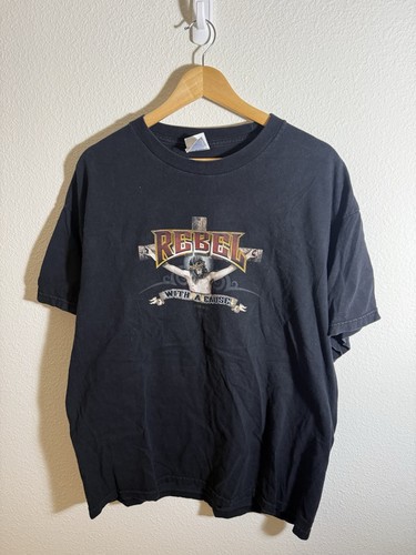 2003 vintage Y2K Rebel With A Cause Jesus T-Shirt XL Religious Christian Kerusso