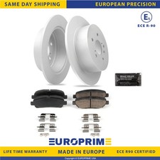 Rear Brake Rotors Brake Pad Whardware For 2008-2013 Toyota Highlander Ceramic