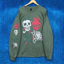 Mana Vivir Sin Aero Tour Rock Green LS Shirt Size 2XL