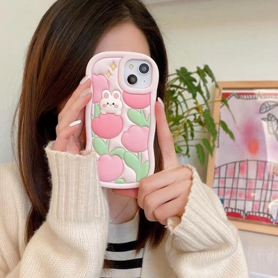Cute 3D Bunny Fashion Phone Case for iPhone 15 14 13 12 11 Pro Max