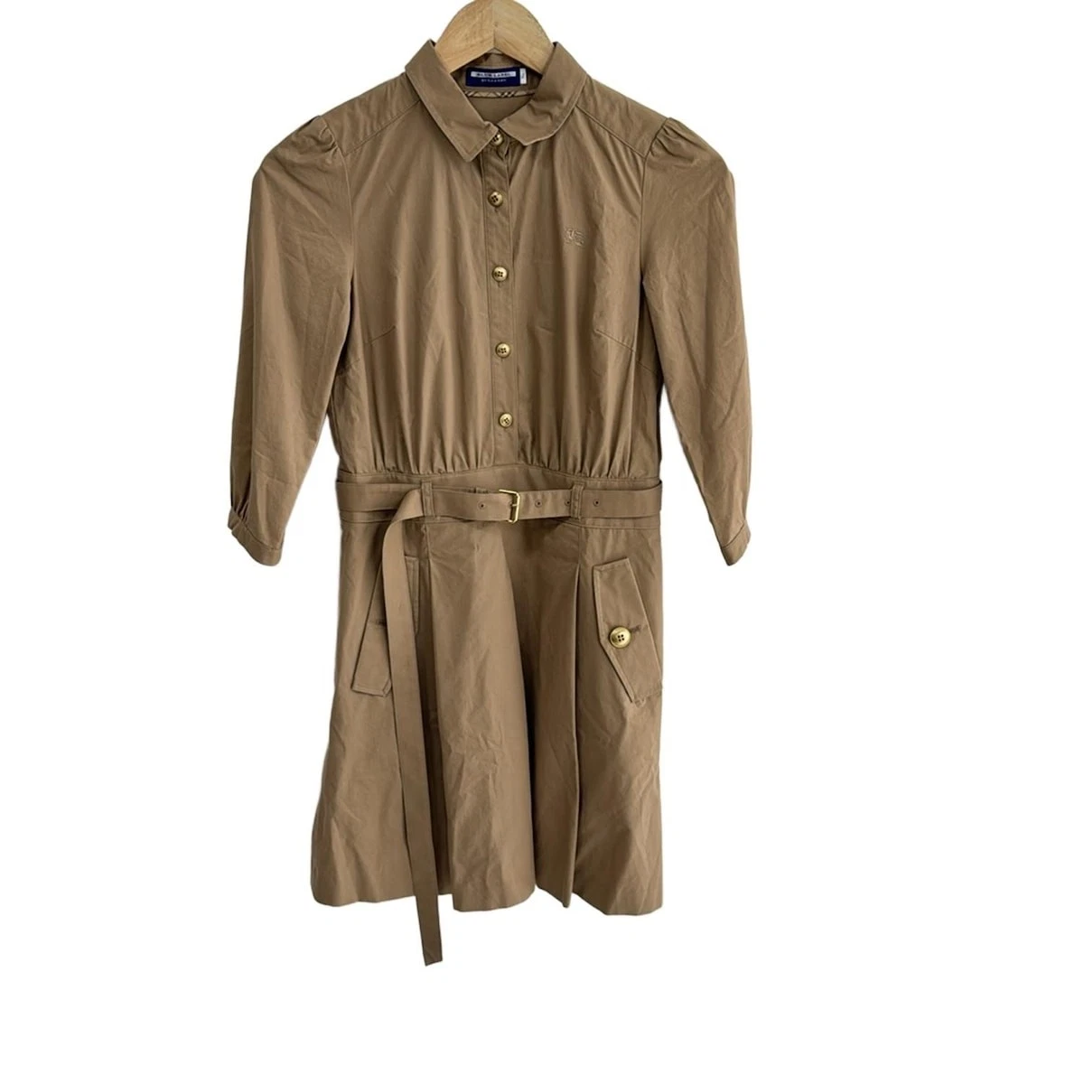 Autentico Burberry Blue Label Abito da donna marrone chiaro