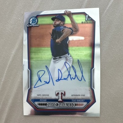 Bowman Chrome 2024 David Davalillo 1st Bowman Auto CPA-DDA Texas Rangers