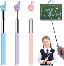 Retractable Teacher Pointer for Classroom Kids Reading, Extendable Finger Po...