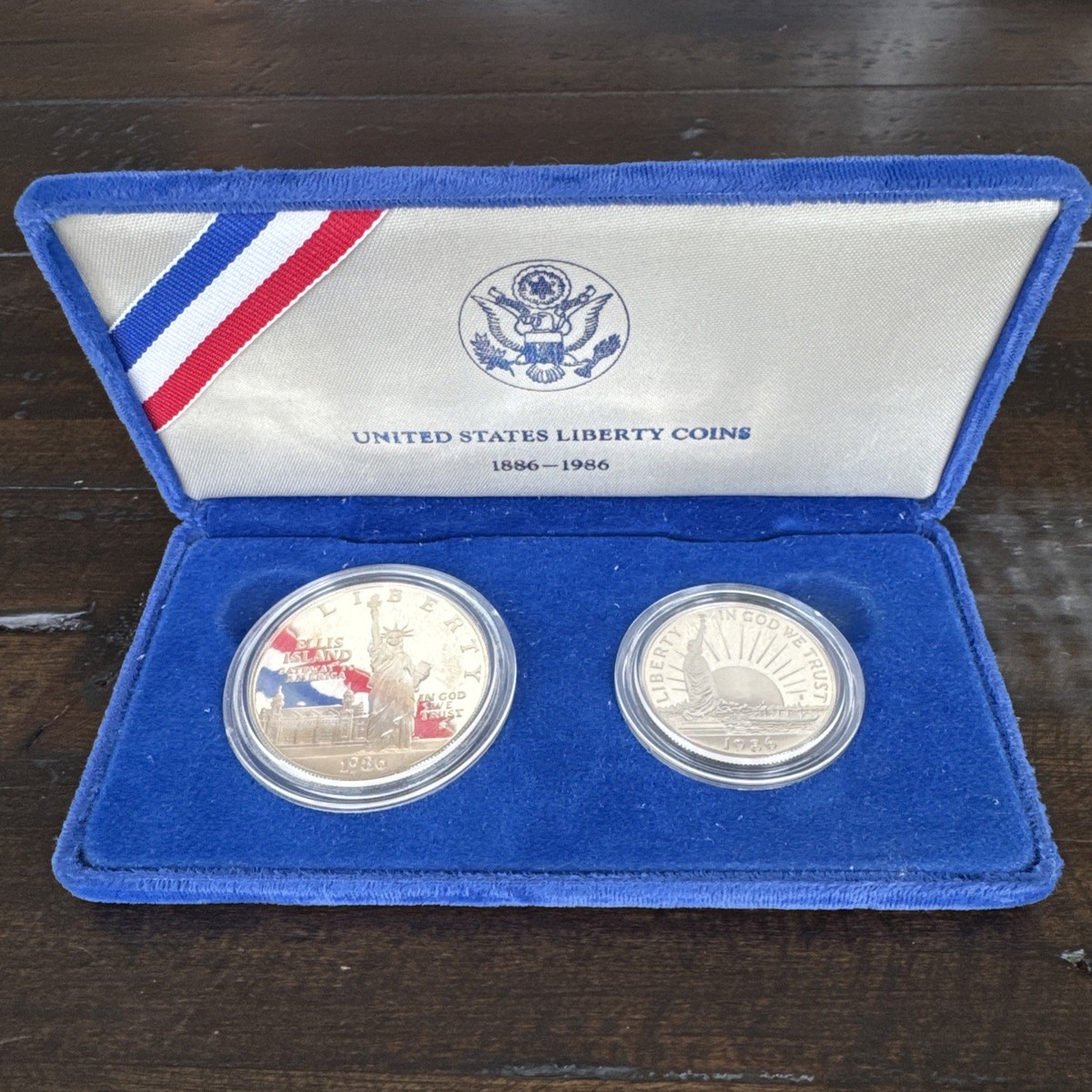 UNITED STATES LIBERTY COINS 1986年 アメリカ リバティー 自由の女神 記念コインセット 銀貨 銅貨