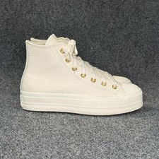 Converse Chuck Taylor All Star Lift Platform High Sneakers Women 8 White Leather