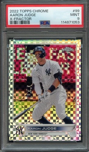 2022 Topps Chrome X-Fractor #99 Aaron Judge PSA 9 New York Yankees 1053