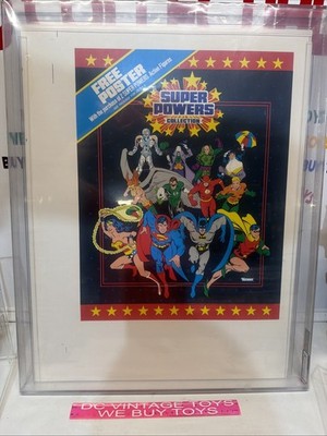 Vintage 1984 Kenner Super Powers Proof Sheet Free Poster Offer Display AFA 85