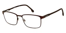 Carrera 262 Eyeglasses Men Brown Rectangle 57mm New 100% Authentic