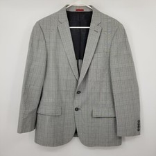 John Varvatos Grey Plaid Men's 2 Button Blazer Suit Jacket Size 40 R
