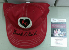 Buck O'neil Signed monarchs Hat JSA  Signed JSA Stall & Bean 7 1/4