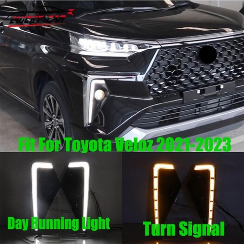 For Toyota Veloz 2021 2022 2023 LED DRL Daytime Running Fog Light Lamps
