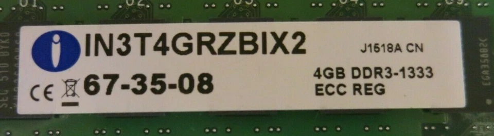 Integral IN3T4GRZBIX2 20GB (5x4GB) PC3-10600 DDR3 ECC CL9 240P Server Memory RAM - Image 3 of 3