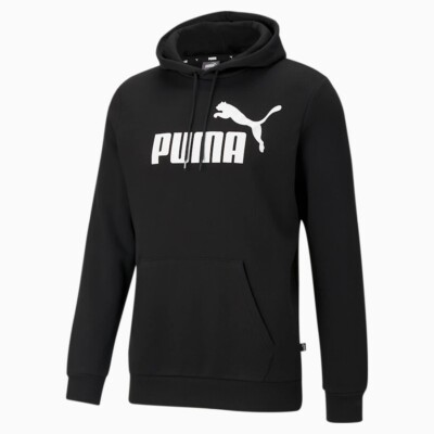 Puma Herren Essential Big Logo Hoodie Schwarz Größe Extra Large BRANDNEU