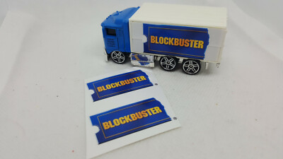 Blockbuster Video-set of 2 stickers-fits Hot Wheels Hiway Hauler Trailer- Custom
