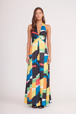 nwt STAUD JENNIFER HALTER MAXI DRESS in MARBLE WAVE $445 A Steal at this  Price! | eBay