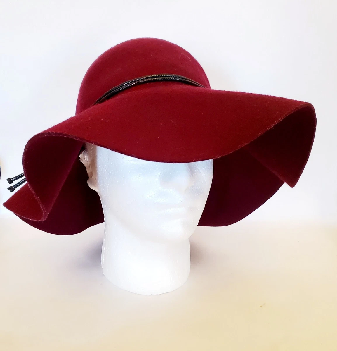 Burgundy wool hotsell floppy hat