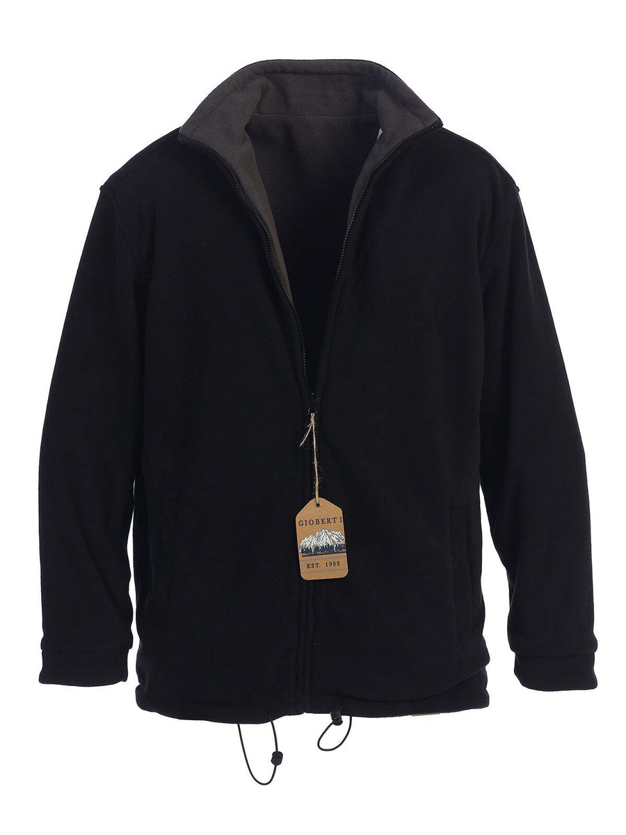 Men's Reversible Polar Fleece Full Zipper Jacket Contrast Color
