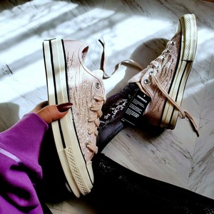 silver glitter converse size 8